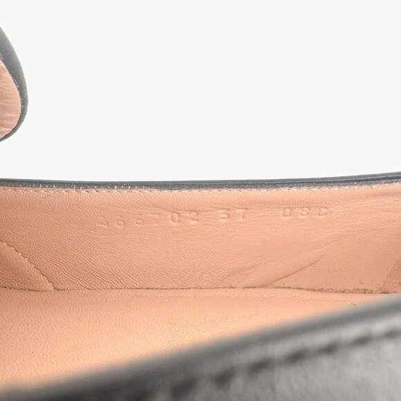 Gucci Horsebit Loafers EU 37 US 7 Black Leather Kira Flat Slip On Shoe Buckle - Picture 10 of 14